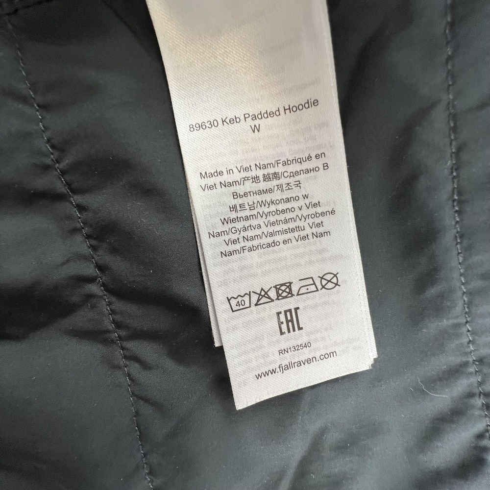 Fjallraven Keb Padded Hoodie Jacket Womens XS Gray G-Loft Supreme Full Zip - Picture 8 of 16